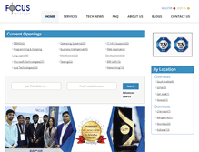 Tablet Screenshot of focusinfotech.com